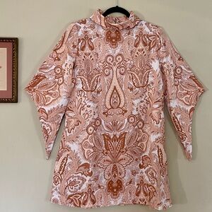 Novella Royale | Hermosa Mini Dress in Peach Paisley, Sz M ♥ Like new!